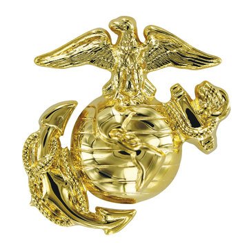 USMC Cap Device EGA Gold Regular Size Enlisted