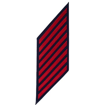 USCG Men's Enlisted Service Stripe Set 8 Red On Blue Serge