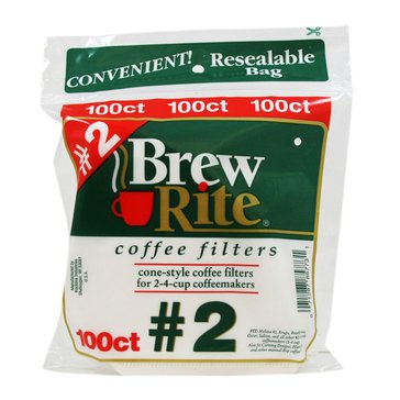 Brew Rite #2 Cone Filter 100ct