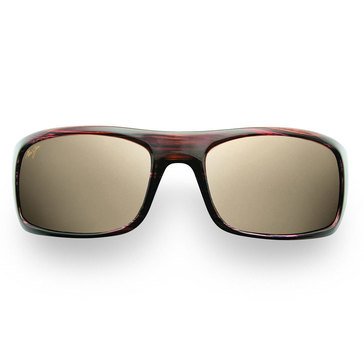 Maui Jim Unisex Peahi Tortoise Polarized Wrap Sunglasses
