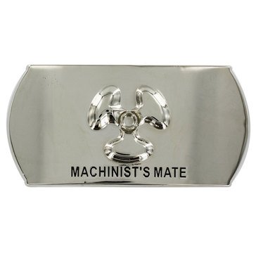 Men's Silver Buckle MM Rating Emblem for ENL 