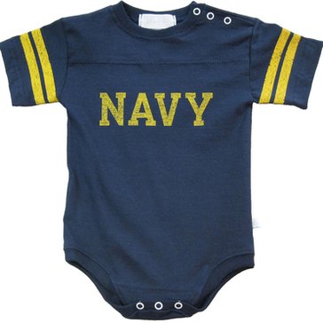 Third Street Sportswear Navy Diaper Romper