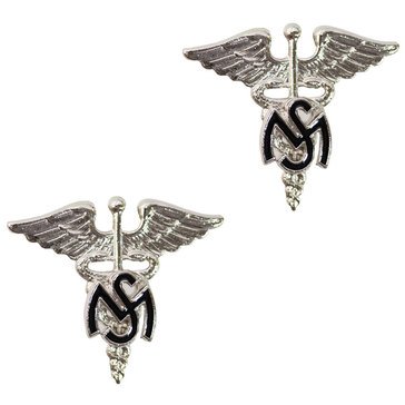Army BOS Collar Device Mirror Finish Medical Service 