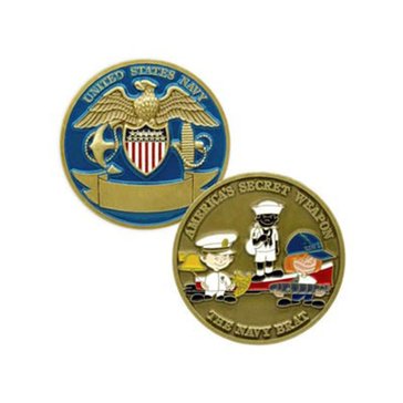 Challenge Coin Navy Brat With Toy Plane Coin