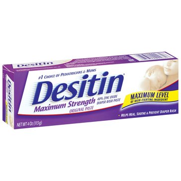 Desitin Maximum Strength Diaper Rash Cream with Zinc Oxide, 4oz