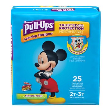 Pull-Ups Learning Design Boys' Jumbo Pack 25-Count Diapers, Size 2T/3T 