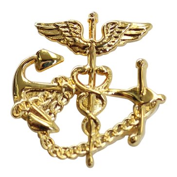 USPHS Collar Device with Gold Anchor Caduceus