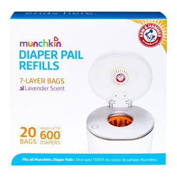 Munchkin Arm & Hammer Diaper Pail Bag Refill 20-Pack