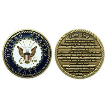 Challenge Coin USN Sailors Creed Coin