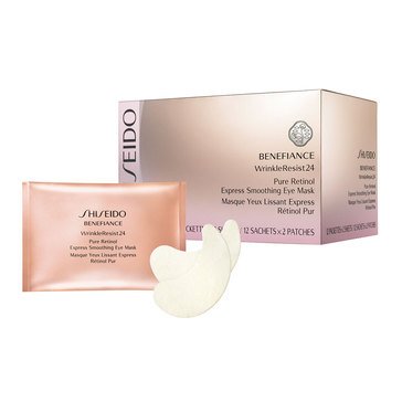 Shiseido Benefiance WrinkleResist24 Pure Retinol Express Smoothing Eye Mask, 12-Count