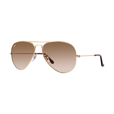 Ray-Ban Unisex Aviator Classic Sunglasses Gold/Light Brown Gradient 58mm