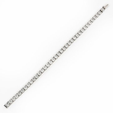 AVA Nadri Silver Tone Classic CZ Tennis Bracelet