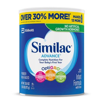 Similac Advance OptiGRO Baby Formula, 30.8oz