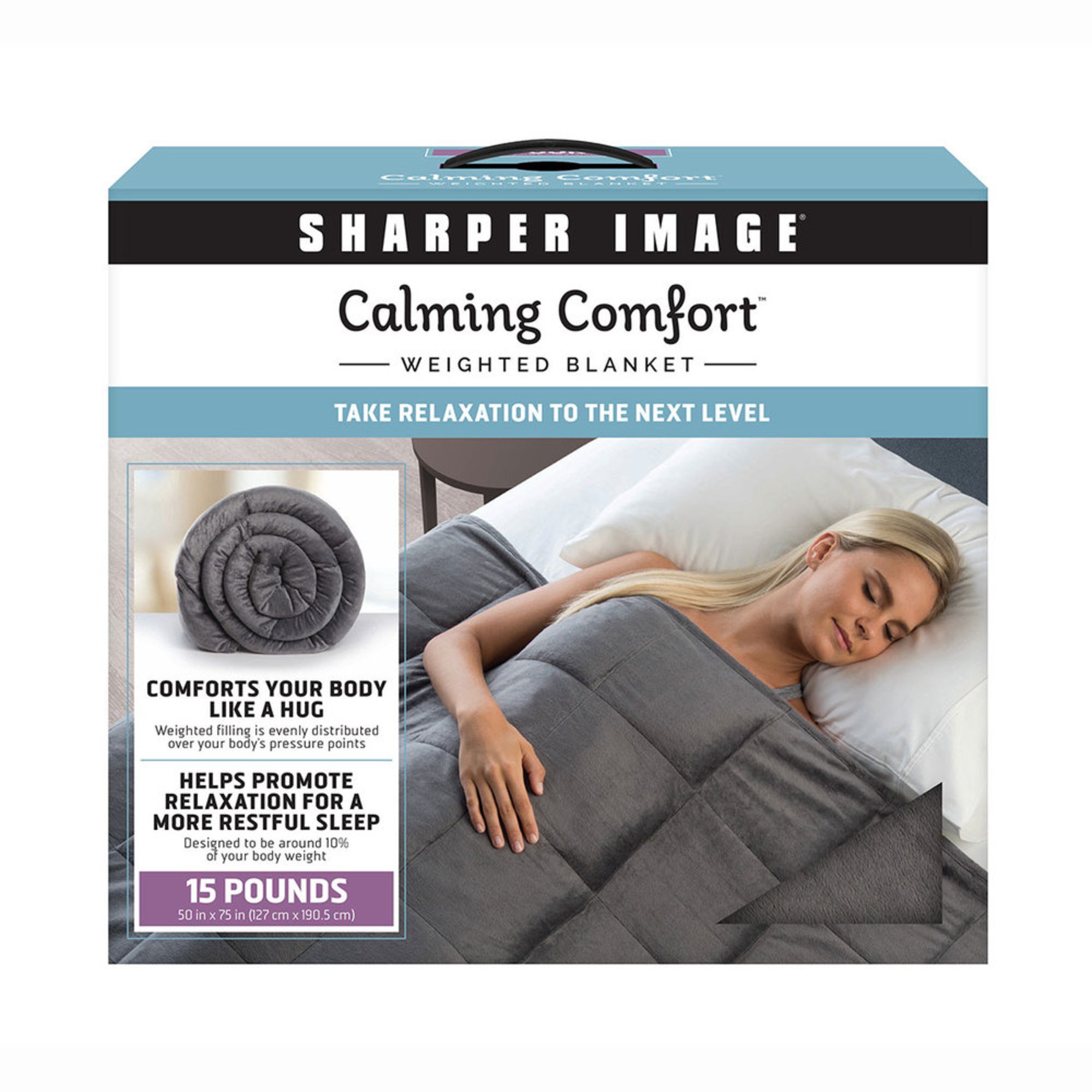 As Seen On Tv Sharper Image Calming Comfort 15 Lb Weighted Blanket | As